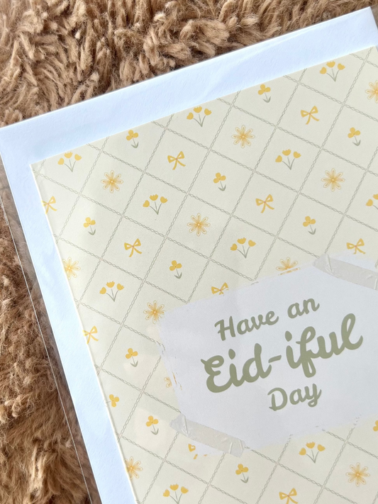 Eid Greeting Card (Butter Yellow)